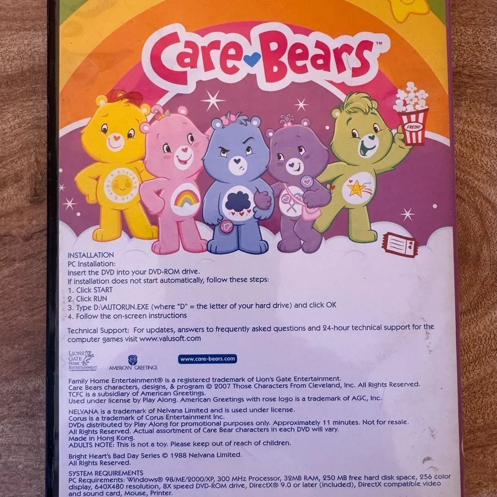 CARE BEARS LET'S HAVE A BALL CD-ROM (PC GAME) EXCELLENT CONDITION
